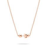 Die roségoldene LIEBESKIND BERLIN Halskette - Steel Ball von Liebeskind Berlin ist ein minimalistischer, geometrischer Anhänger mit einer Kugel und einem Würfel.