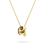 Goldkette mit abstraktem, geschichtetem Anhänger in organischer Form aus der Kollektion LIEBESKIND BERLIN Halskette - Organic Shapes von Liebeskind Berlin, abgebildet auf weißem Grund - ein elegantes Schmuck-Highlight.
