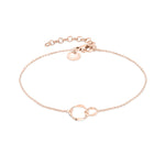 Liebeskind Berlin Armband - The Organic Twist: Ein zartes goldenes Armband mit ineinandergreifenden Kreisen und einem verstellbaren Verschluss - ideal für stilvolle Kombinationen.