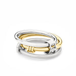 Der Liebeskind Berlin Ring - Der Layer-Ring besteht aus ineinandergreifenden Silber-, Gold- und Weißmetall-Edelstahlbändern und ist ein modernes und langlebiges Accessoire - ideal für alle, die stilvollen Schmuck suchen.