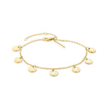 Das Liebeskind Berlin Armband - Vintage Coins ist mit sieben filigranen Münzanhängern und einem verstellbaren Verschluss ausgestattet - ein elegantes Armband aus der Liebeskind Berlin Kollektion.