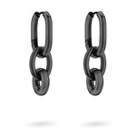 Der Liebeskind Berlin Ohrring - Modern Knot ist ein zeitloses Accessoire für jeden Anlass. Er besteht aus schwarzen Reifen mit zwei ineinandergreifenden Ovalen - ein verknotetes Design von Liebeskind Berlin.