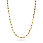 Die LIEBESKIND BERLIN Halskette - Urban Chic von Liebeskind Berlin ist mit einer goldenen Perlen- und Gliederkette auf weißem Grund versehen - ideal, um jedem Outfit einen eleganten Touch zu verleihen.