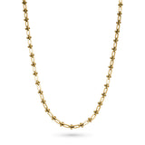 Die LIEBESKIND BERLIN Halskette - Urban Chic von Liebeskind Berlin ist mit einer goldenen Perlen- und Gliederkette auf weißem Grund versehen - ideal, um jedem Outfit einen eleganten Touch zu verleihen.