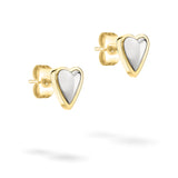 LIEBESKIND BERLIN Ohrstecker - Metall Herz: Elegante Ohrstecker in Herzform aus Gold und Silber von Liebeskind Berlin mit Schmetterlingsverschluss, perfekt für jeden Anlass.