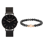 Liebeskind Berlin Set Black Beauty bestehend aus einer Uhr und einem Beads-Armband in der Farbe schwarz Produktbild