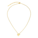 Das LIEBESKIND BERLIN Set - The Classy Heart: Goldene Edelstahlkette mit zartem Herzanhänger und verstellbarem Verschluss von Liebeskind Berlin auf weißem Hintergrund.