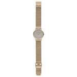 Liebeskind Berlin Armbanduhr im minimalistischen, skandinavischen Design mit grauem Zifferblatt, roségoldenem Gehäuse und roségoldenem Meshband; Zusatzbild