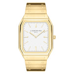 Die LIEBESKIND BERLIN Armbanduhr - The Basic Staple von Liebeskind Berlin hat ein goldenes Finish, ein weißes Zifferblatt und minimalistische Markierungen für einen modernen und zeitlosen Look.