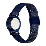 Rückansicht der LIEBESKIND BERLIN Armbanduhr - Glitter-Special von Liebeskind Berlin in dunkelblau, mit minimalistischem Design und Edelstahl-Meshband.