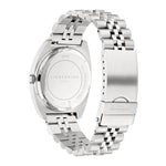 Rückansicht der silbernen LIEBESKIND BERLIN Armbanduhr - The Colorful Multifunction von Liebeskind Berlin mit Edelstahlgliederband und Schließe.