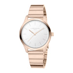 Die LIEBESKIND BERLIN Armbanduhr - The Round Staple besticht mit roségoldenem Gehäuse, weißem Zifferblatt sowie silbernen Markierungen und Zeigern - das moderne Damenmodell von Liebeskind Berlin für jeden Anlass.