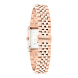 Die LIEBESKIND BERLIN Armbanduhr - Small Retro hat ein rechteckiges Zifferblatt in Roségold, das von hinten und von der Seite betrachtet werden kann - ein stilvolles Accessoire von Liebeskind Berlin, das jedes Outfit ergänzt.