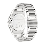 Rückansicht der LIEBESKIND BERLIN Armbanduhr - Classic x Trends von Liebeskind Berlin mit skandinavischem Design, Edelstahlschließe und gravierten Details.