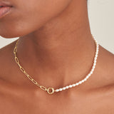 Ania Haie Halskette - Pearl Chunky Link Chain