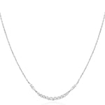 Die Ania Haie Halskette - Silver Arc Pavé aus 925 Sterling Silber mit funkelnden Zirkonia verleiht jedem Outfit einen eleganten Look und eignet sich ideal als Layering-Kette.