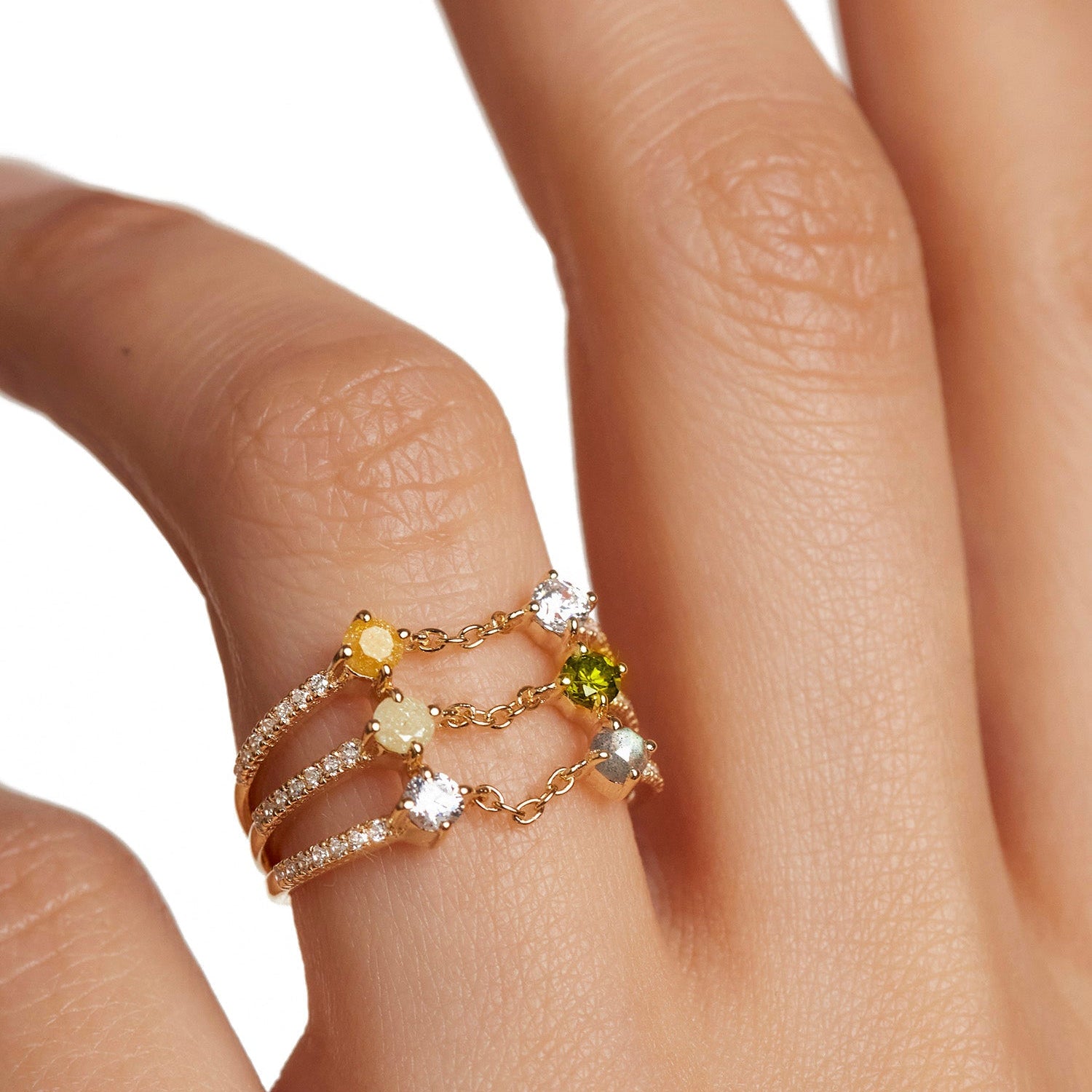 PDPaola Ring – 3 in 1 Chain Ring in 52 - Cool | Time