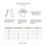 Entdecken Sie den LIEBESKIND BERLIN Ring - Glasherz in 52: eine deutsche Ringgrößenanleitung mit Schritt-für-Schritt-Abbildungen und einer Umrechnungstabelle von Liebeskind Berlin - ideal, um Ihre perfekte Schmuck-Ring-Größe zu finden.