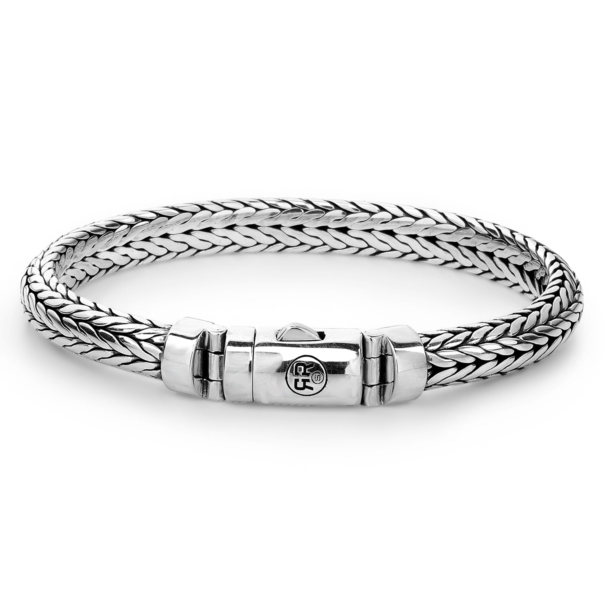 Rebel & Rose Armband bestehend aus einem silbernen, geflochtenen Band; Größe 190, Produktbild