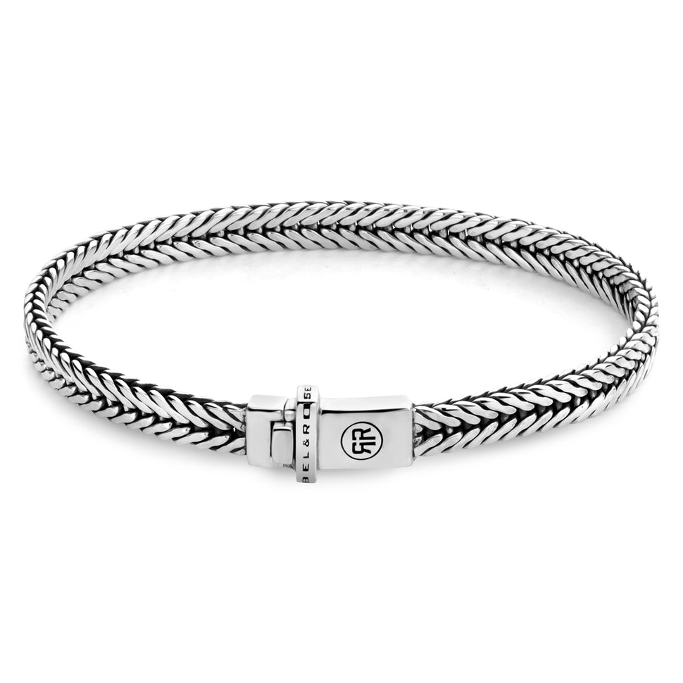 Rebel & Rose Armband bestehend aus einem silbernen, geflochtenen Band; Größe 175, Produktbild