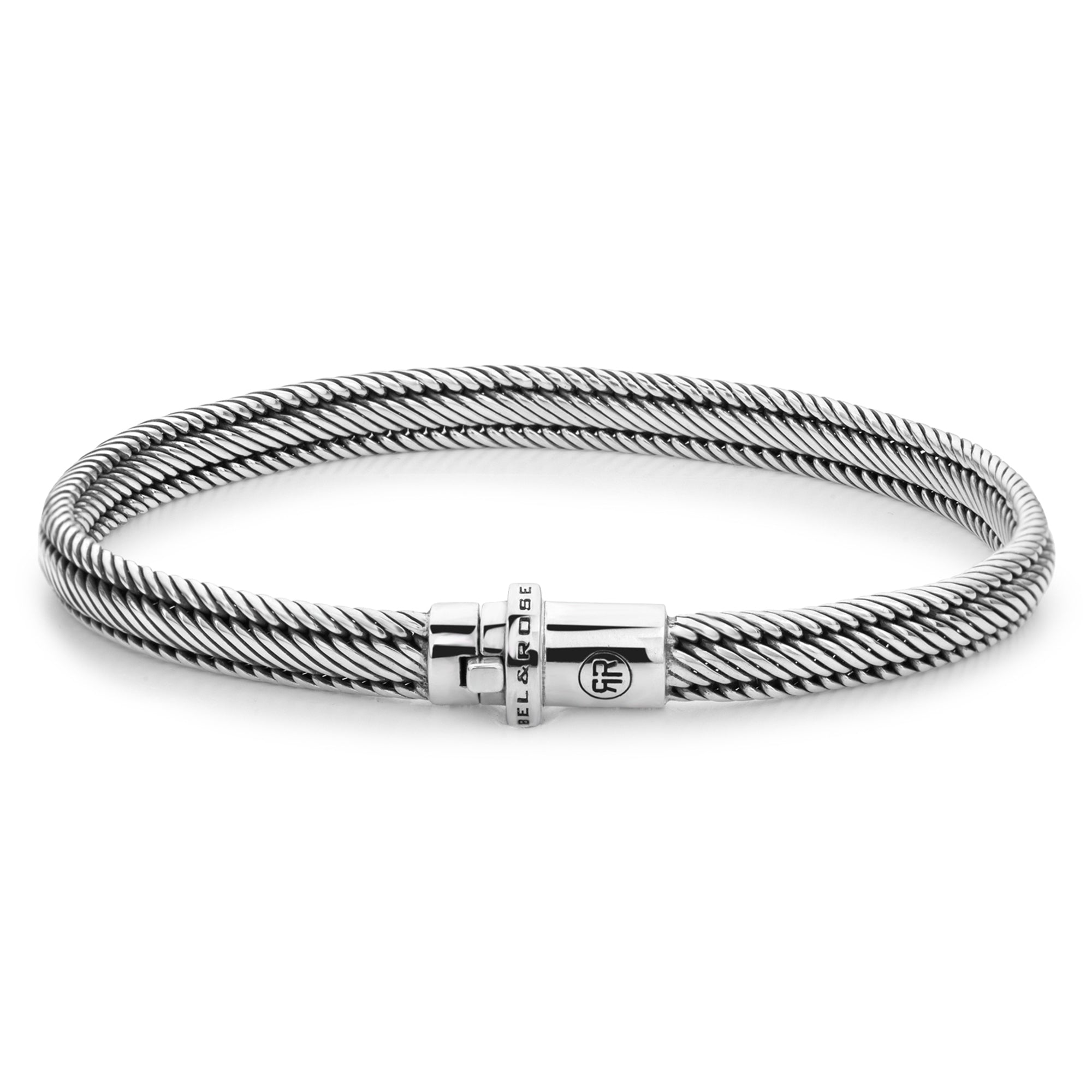 Rebel & Rose Armband bestehend aus einem silbernen, geflochtenen Band; Größe 190, Produktbild