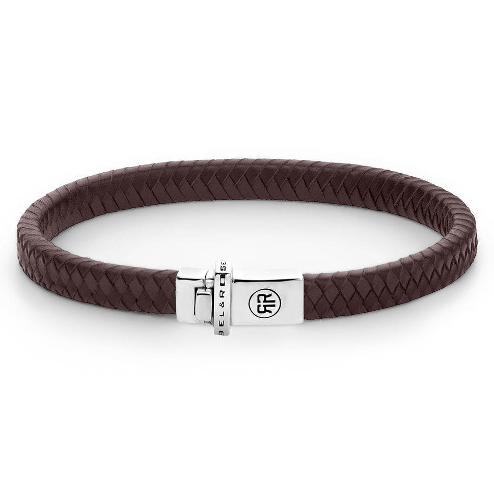 Rebel & Rose Armband bestehend aus einem braunen, geflochtenen Lederband; Größe 190, Produktbild