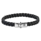 Rebel & Rose Armband – Small Braided Raw Black