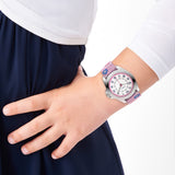 s.Oliver Armbanduhr - mit Canvasband in blumigem Design