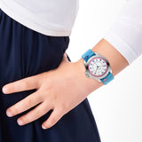 s.Oliver Armbanduhr - mit Canvasband in blumigem Design