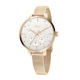 s.Oliver Armbanduhr - mit dreidimensionalem Blumenprint