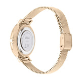 s.Oliver Armbanduhr - mit dreidimensionalem Blumenprint