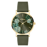 s.Oliver Armbanduhr - mit schönen Blumendetails