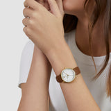 s.Oliver Armbanduhr - mit weichem strukturierten Band