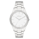 s.Oliver Armbanduhr - zeitlos mit funkelnden Steinen