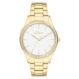 s.Oliver Armbanduhr - zeitlos mit funkelnden Steinen