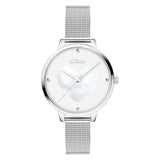 s.Oliver Armbanduhr - mit bezauberndem Perlmuttherz