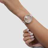 s.Oliver Armbanduhr - mit filigranem Blumendesign