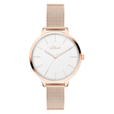 s.Oliver Armbanduhr - zeitlos mit Meshband