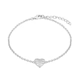 s.Oliver Armband - Herz aus Silber mit funkelnden Zirkonia-Steinen