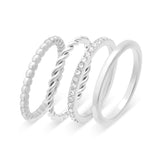 s.Oliver Ring - Set aus vier hochwertigen Edelstahlringen