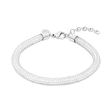 s.Oliver Armband - aus Edelstahl-Mesh mit funkelnden Zirkoniasteinen