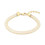 s.Oliver Armband - aus Edelstahl-Mesh mit funkelnden Zirkoniasteinen