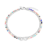 s.Oliver Fußkette - mit Infinity und Schmuckperlen