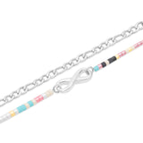 s.Oliver Fußkette - mit Infinity und Schmuckperlen