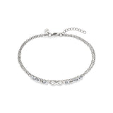 s.Oliver Fußkette - mit Infinity und Schmuckperlen