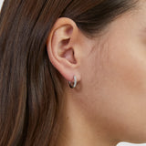 s.Oliver Creolen - Edelstahlcreole mit glitzernden Zirkoniasteinen