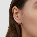 s.Oliver Creolen - Edelstahlcreole mit glitzernden Zirkoniasteinen