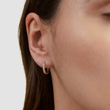 s.Oliver Creolen - Edelstahlcreole mit glitzernden Zirkoniasteinen