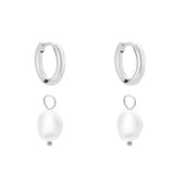 s.Oliver Creolen - Edelstahlcreole mit Schmuckperle