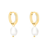 s.Oliver Creolen - Edelstahlcreole mit Schmuckperle